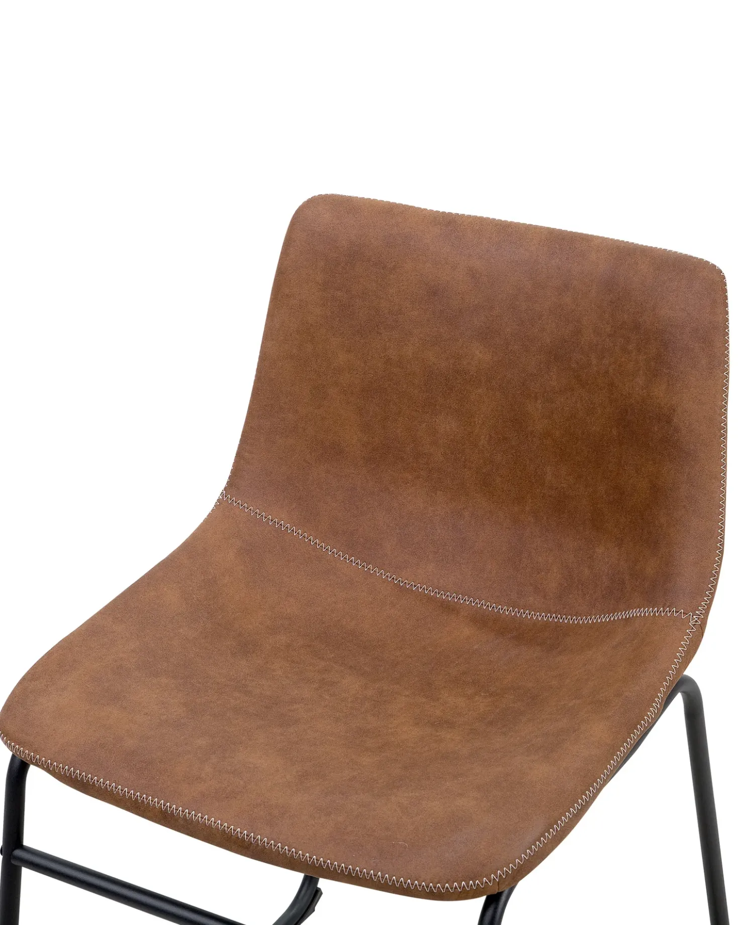 Set di 2 sedie da pranzo BATAVIA Tessuto Marrone dorato