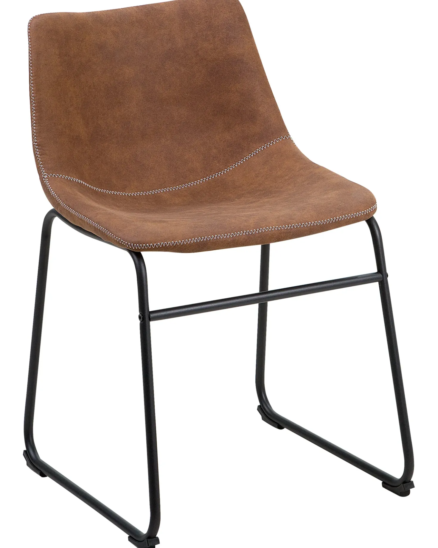 Set di 2 sedie da pranzo BATAVIA Tessuto Marrone dorato
