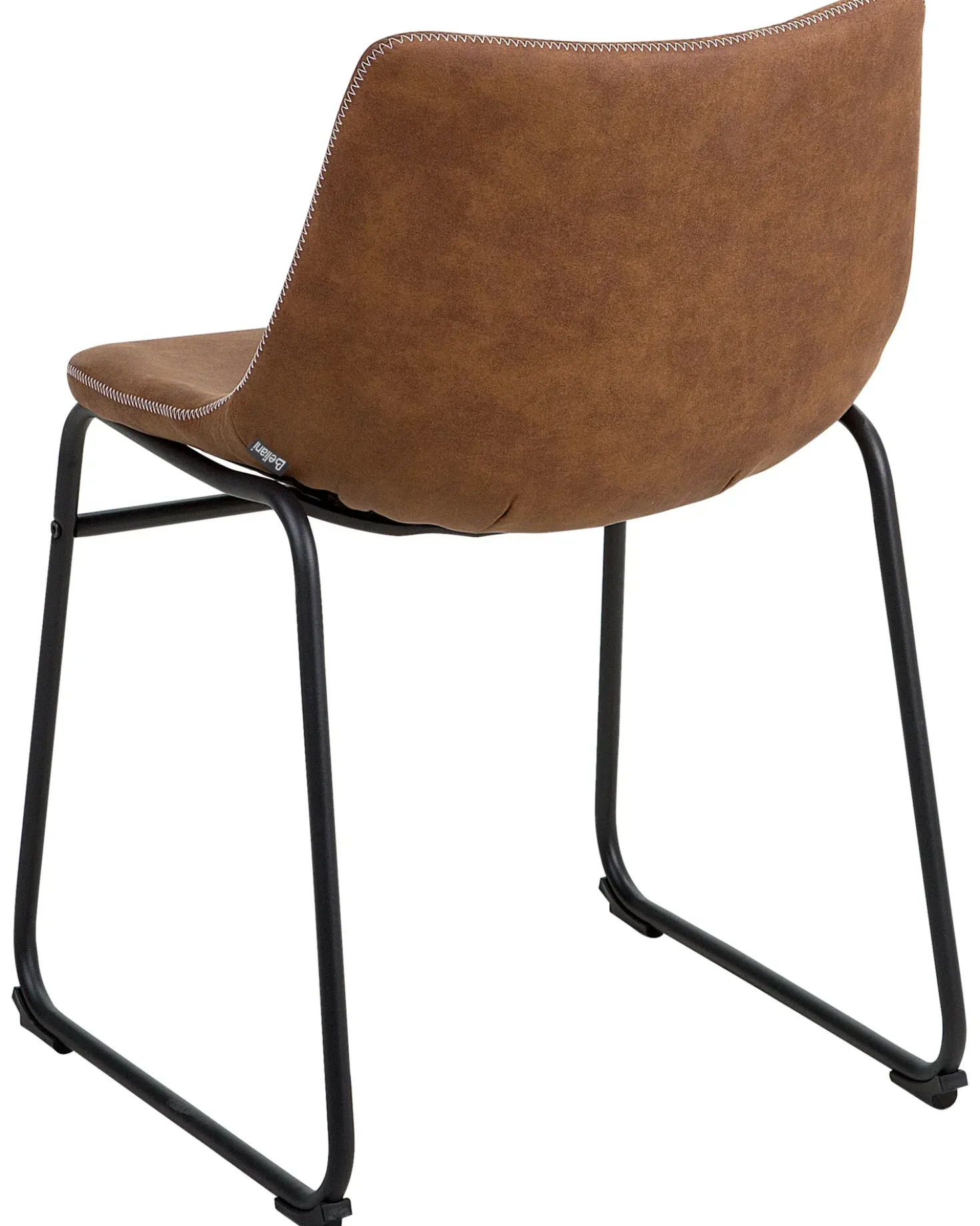 Set di 2 sedie da pranzo BATAVIA Tessuto Marrone dorato