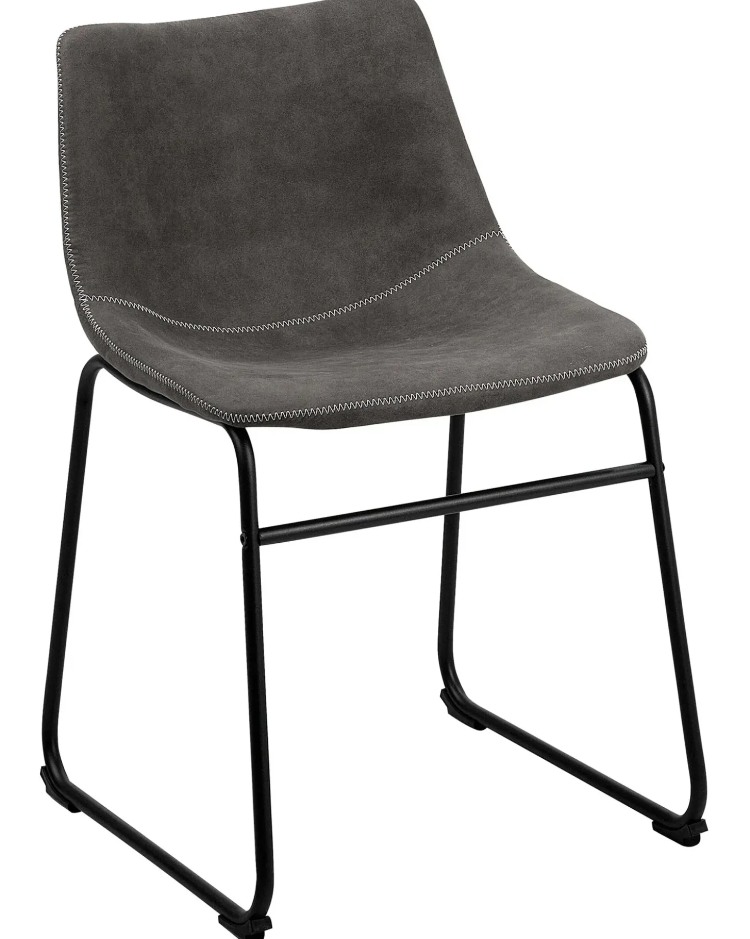 Set di 2 sedie da pranzo BATAVIA Tessuto Grigio scuro