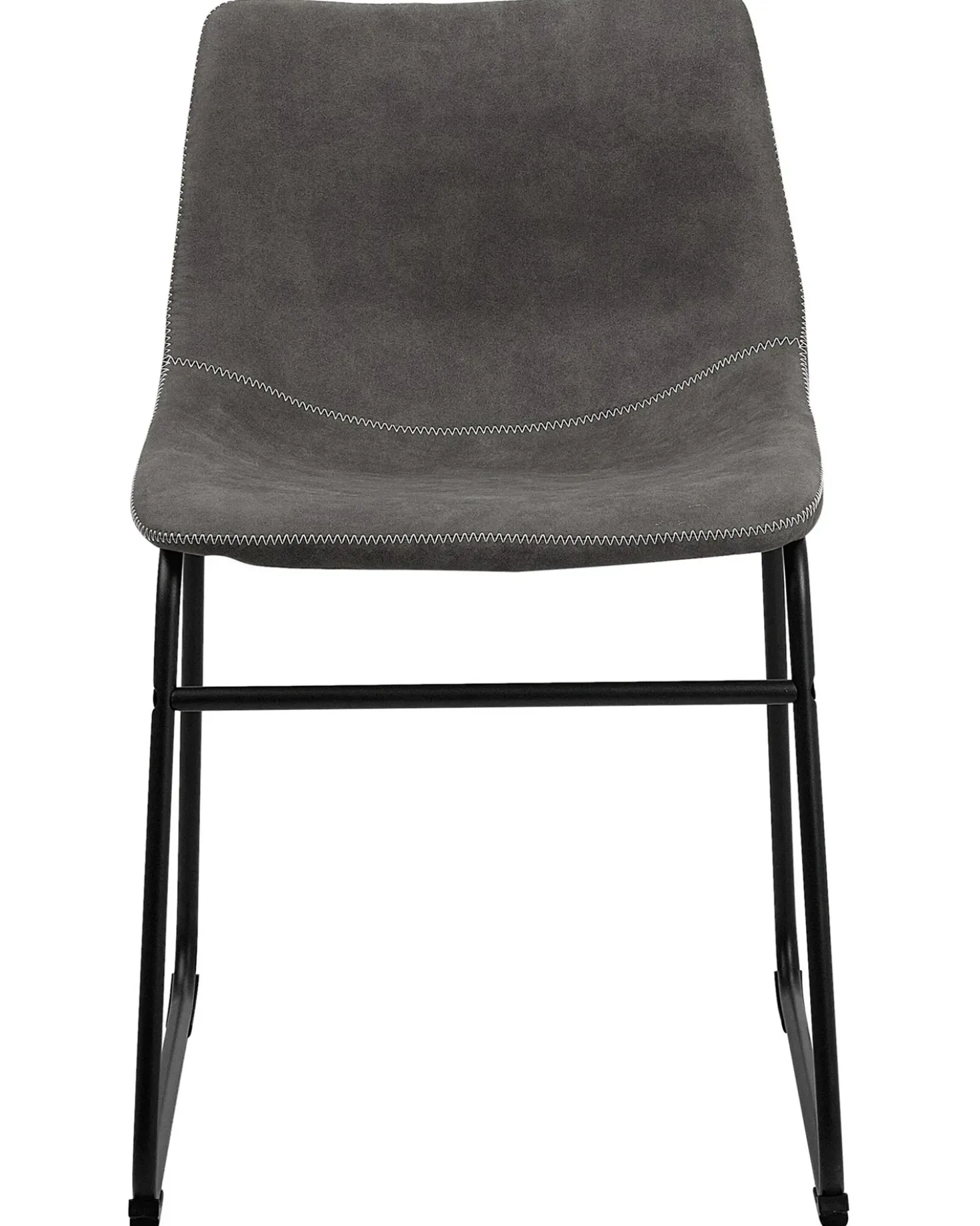 Set di 2 sedie da pranzo BATAVIA Tessuto Grigio scuro