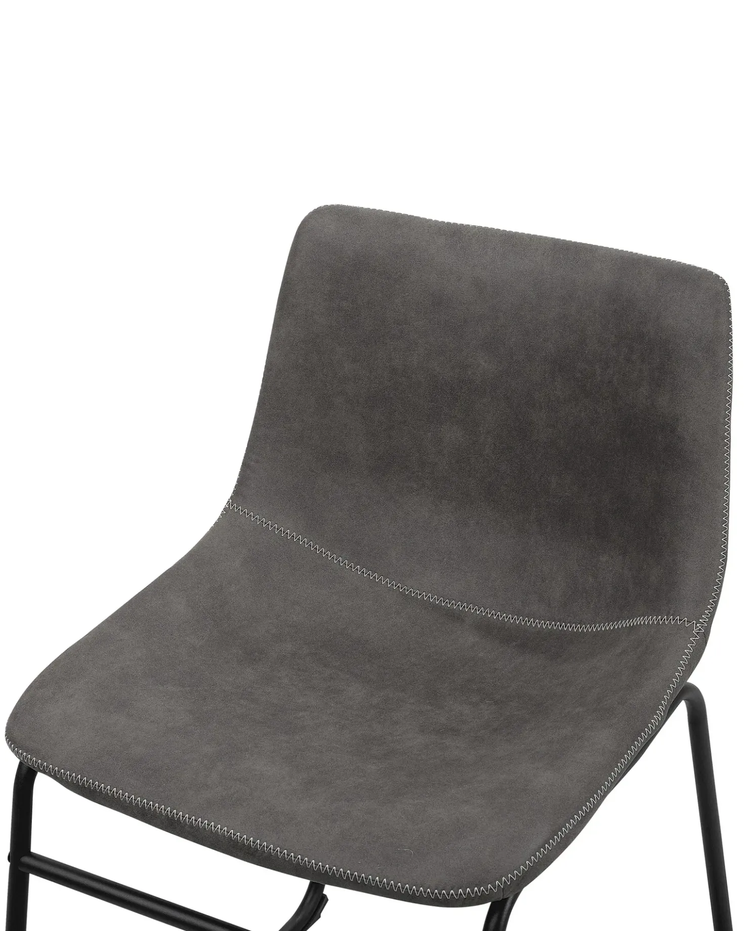 Set di 2 sedie da pranzo BATAVIA Tessuto Grigio scuro