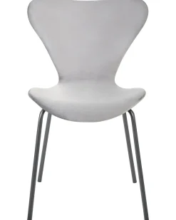 Set di 2 sedie da pranzo BOONVILLE Velluto Grigio chiaro