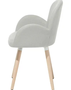 Set di 2 sedie da pranzo BROOKVILLE Tessuto Grigio chiaro