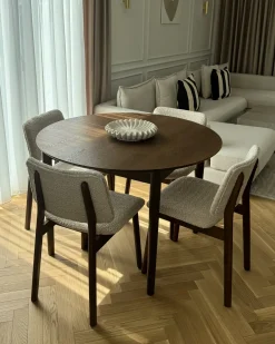 Set di 2 sedie da pranzo BLANE Bouclé Marrone scuro/Beige