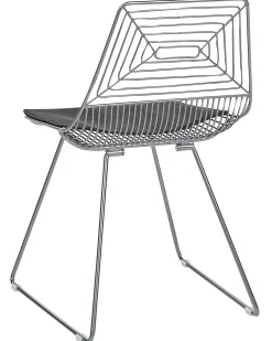 Set di 2 sedie da pranzo BEATTY Metallo Argento