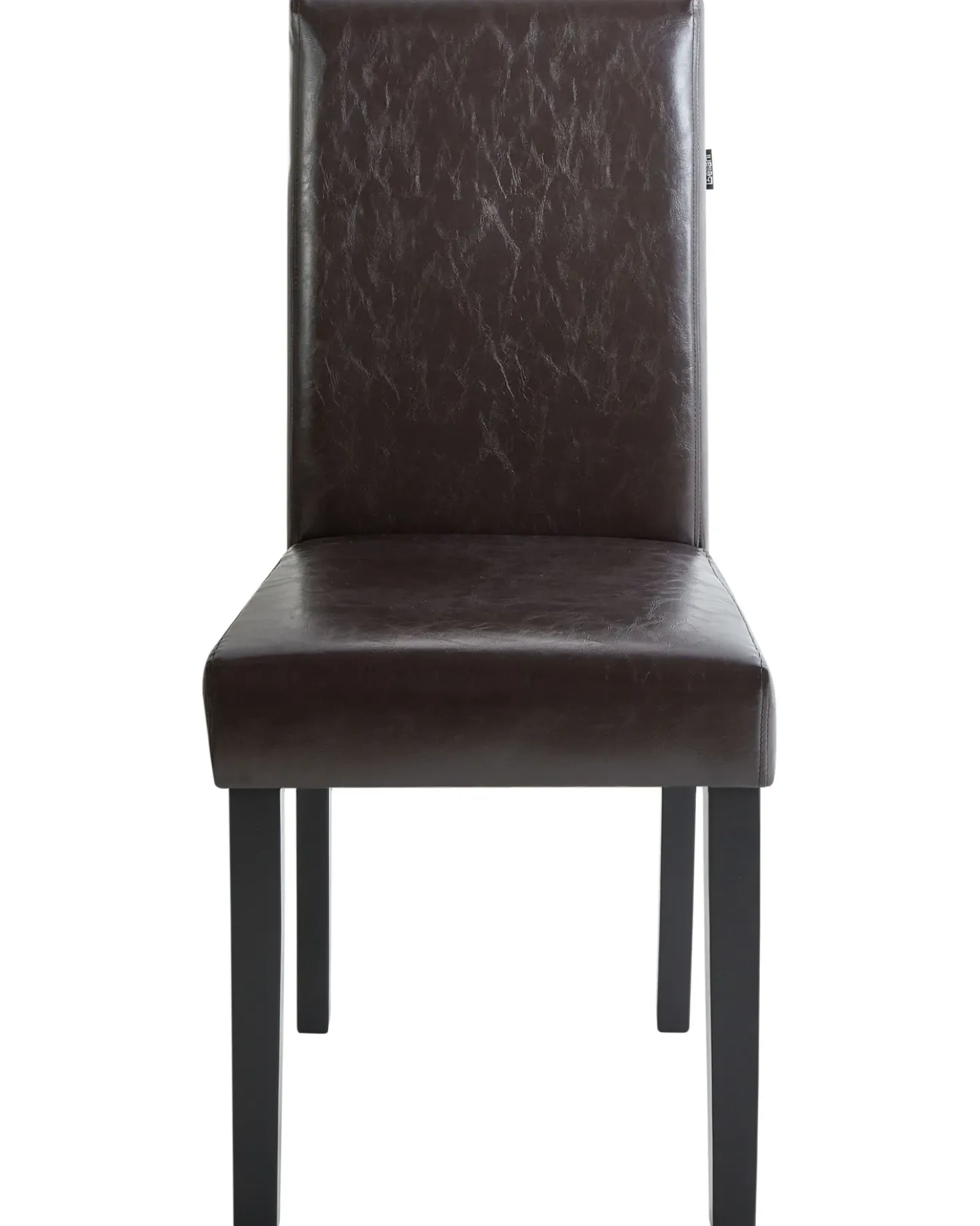 Set di 2 sedie da pranzo BROADWAY Pelle sintetica Marrone scuro