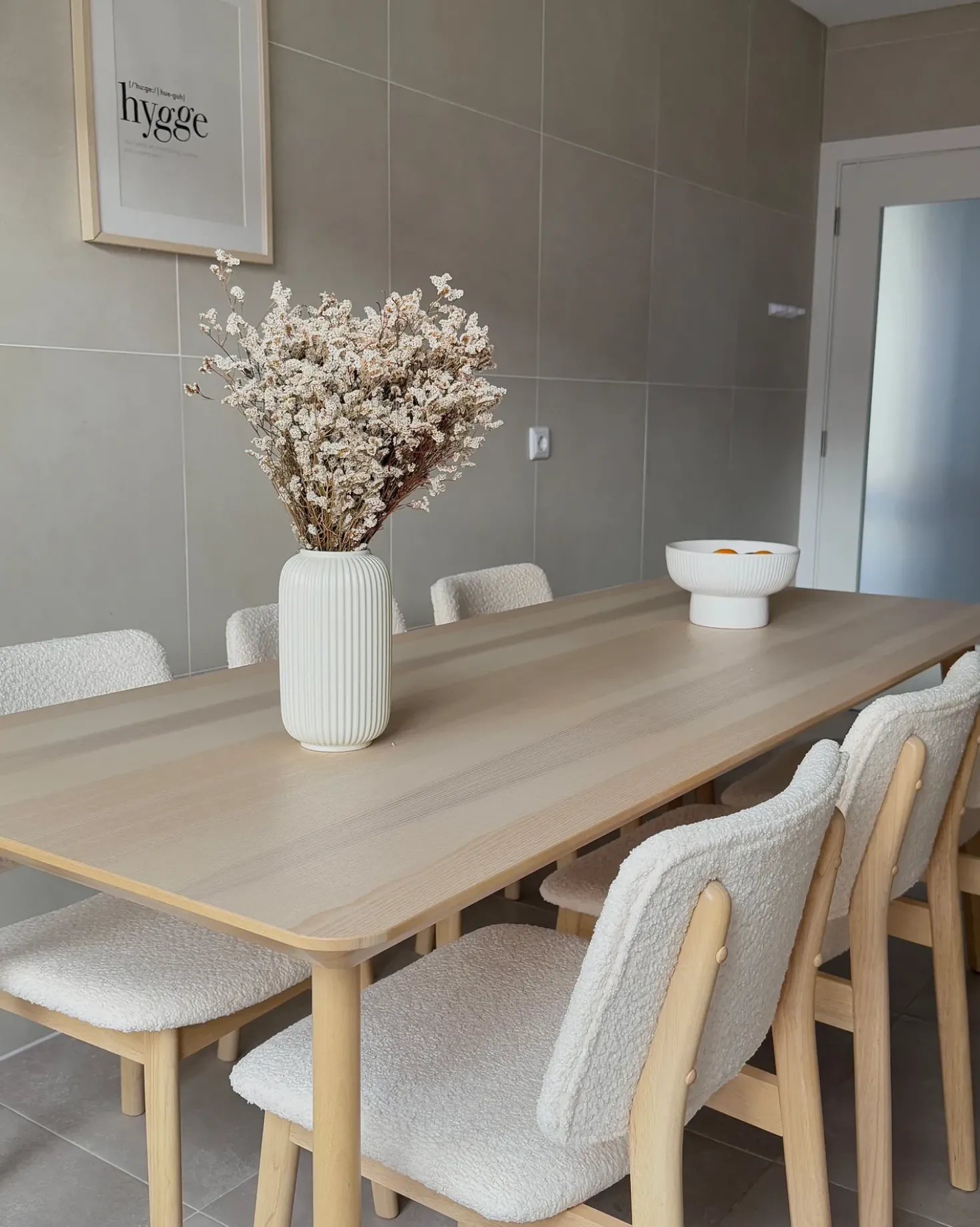 Set di 2 sedie da pranzo BLANE Bouclé Marrone chiaro/Bianco