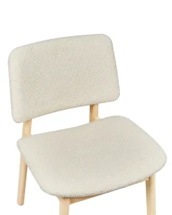 Set di 2 sedie da pranzo BLANE Bouclé Marrone chiaro/Bianco