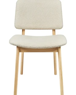 Set di 2 sedie da pranzo BLANE Bouclé Marrone chiaro/Bianco