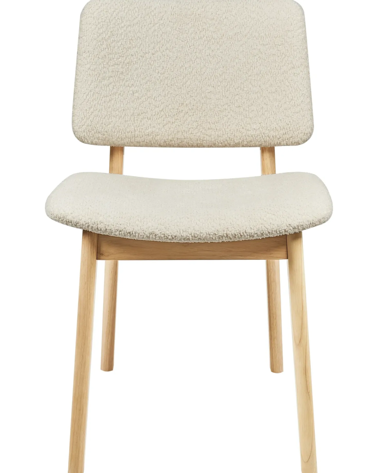 Set di 2 sedie da pranzo BLANE Bouclé Marrone chiaro/Bianco
