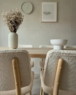 Set di 2 sedie da pranzo BLANE Bouclé Marrone chiaro/Bianco
