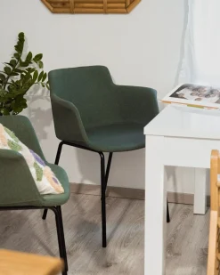 Set di 2 sedie da pranzo BELFIELD Tessuto Verde