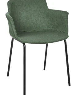 Set di 2 sedie da pranzo BELFIELD Tessuto Verde