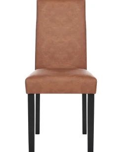 Set di 2 sedie da pranzo BROADWAY Pelle sintetica Marrone dorato