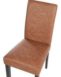 Set di 2 sedie da pranzo BROADWAY Pelle sintetica Marrone dorato