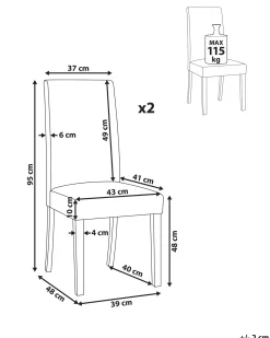 Set di 2 sedie da pranzo BROADWAY Pelle sintetica Bianco