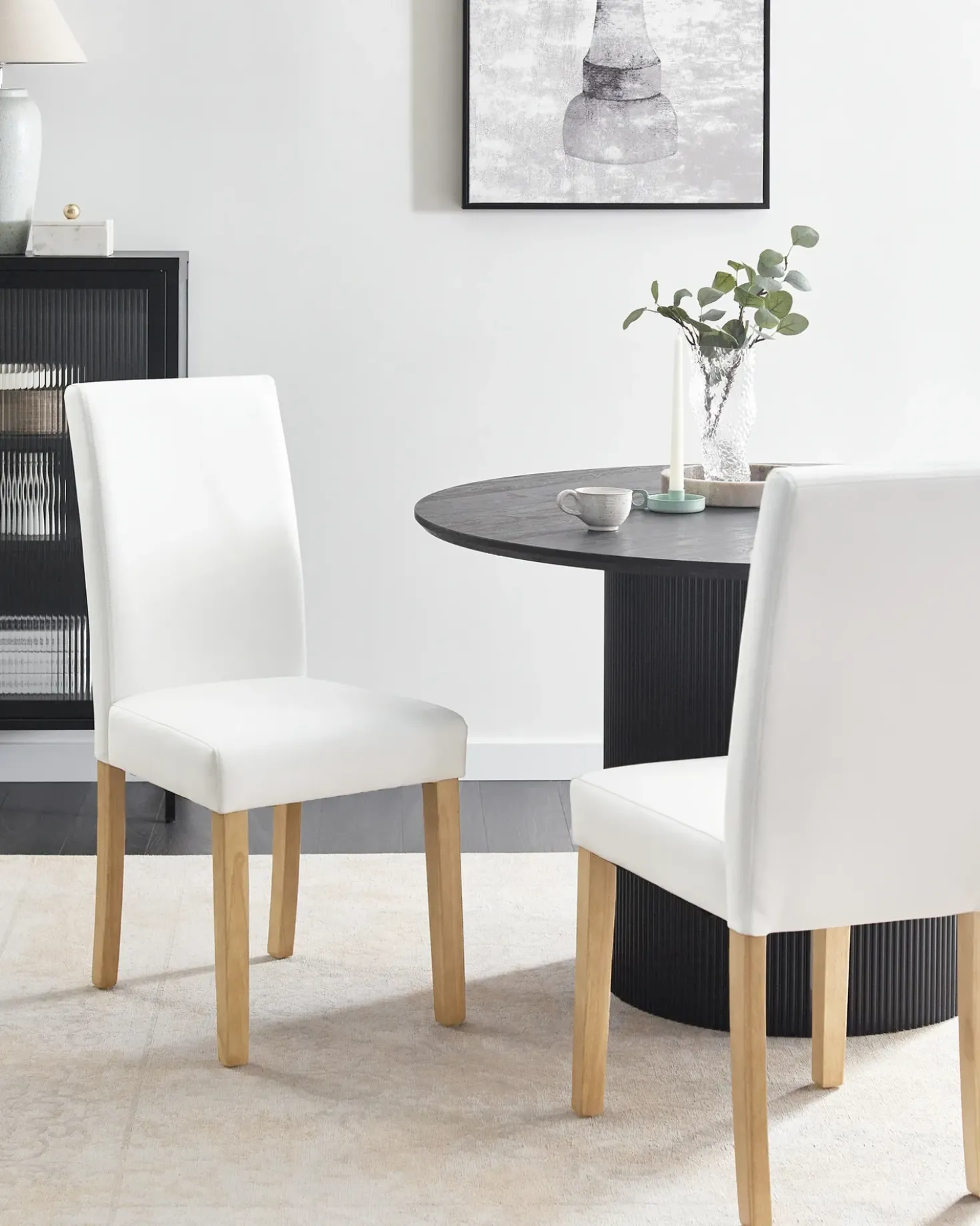 Set di 2 sedie da pranzo BROADWAY Pelle sintetica Bianco