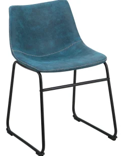 Set di 2 sedie da pranzo BATAVIA Tessuto Blu oltremare