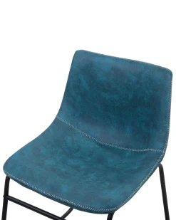 Set di 2 sedie da pranzo BATAVIA Tessuto Blu oltremare