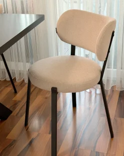 Set di 2 sedie da pranzo BRONTE Tessuto Beige chiaro