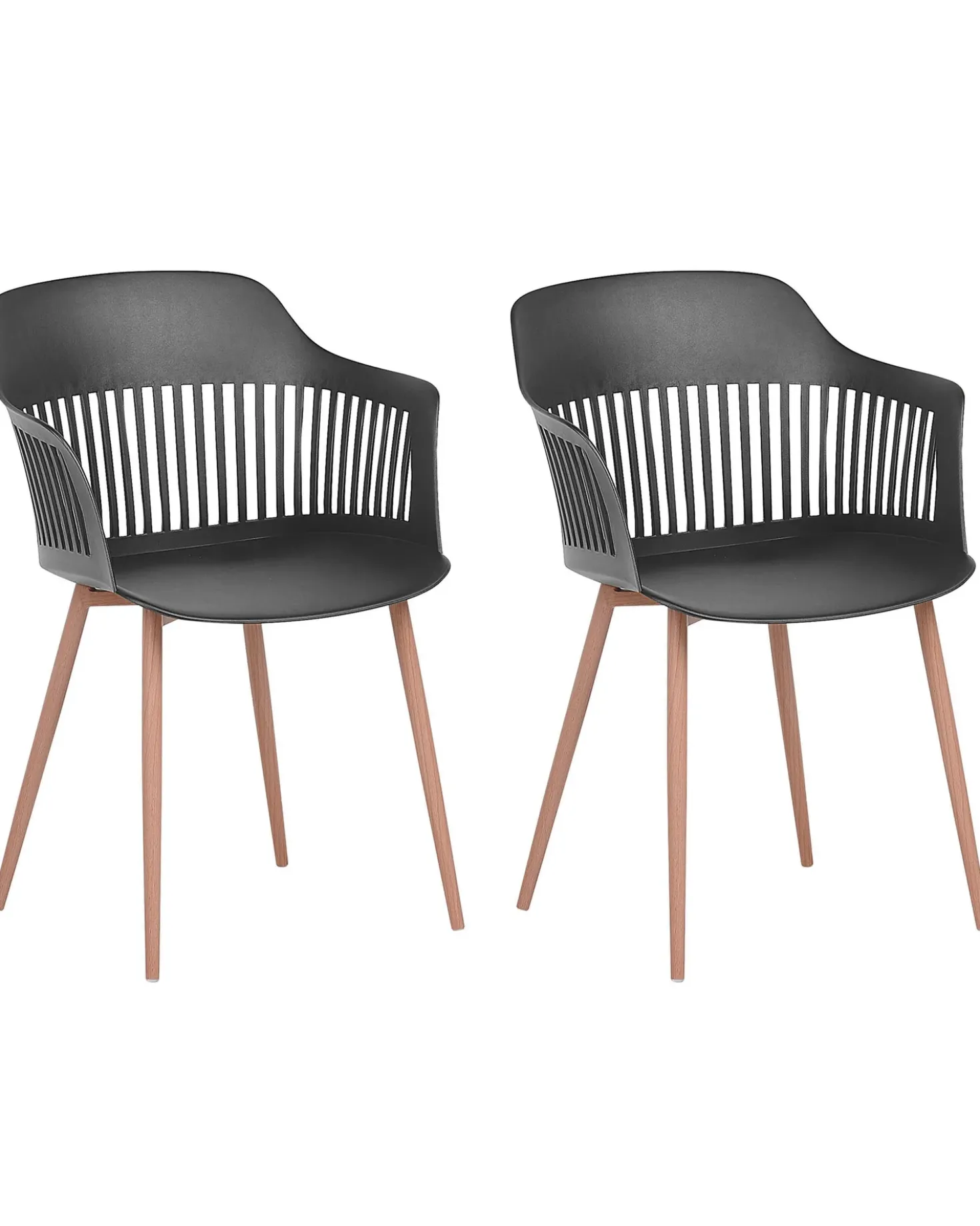 Set di 2 sedie da pranzo BERECA Nero
