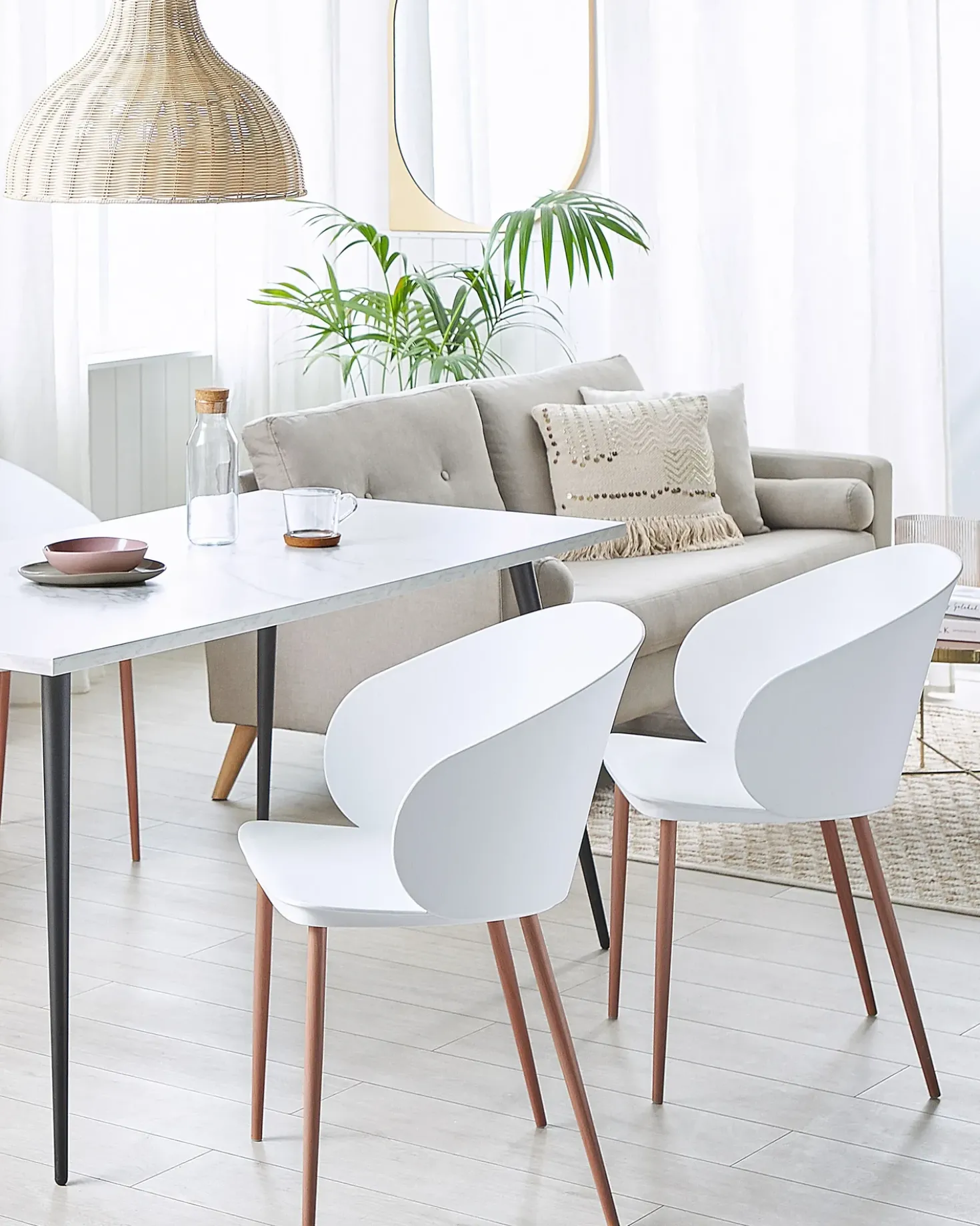 Set di 2 sedie da pranzo BLAYKEE Bianco