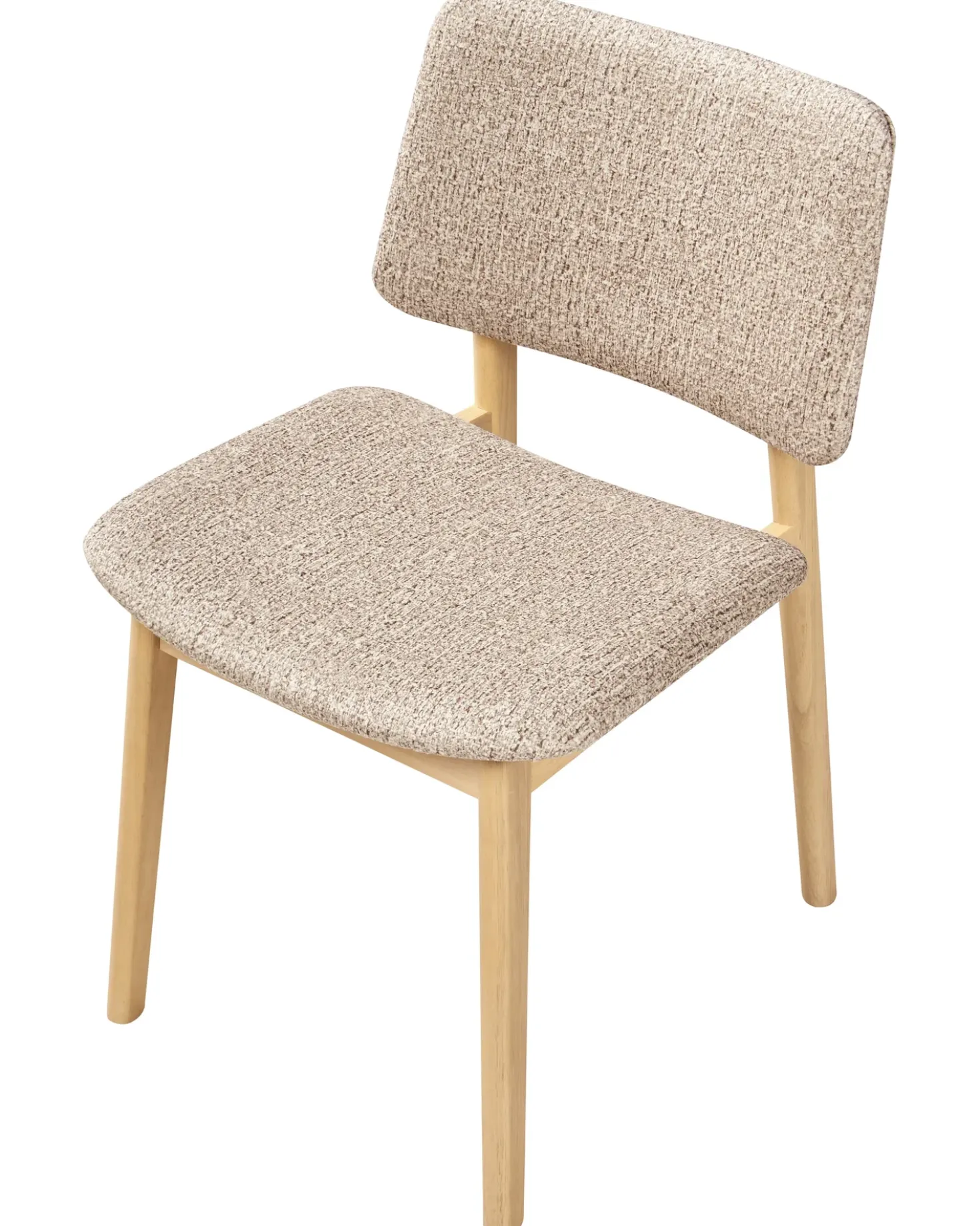 Set di 2 sedie da pranzo BLANE Bouclé Marrone chiaro/Tortora