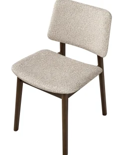 Set di 2 sedie da pranzo BLANE Bouclé Marrone scuro/Tortora