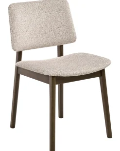 Set di 2 sedie da pranzo BLANE Bouclé Marrone scuro/Tortora