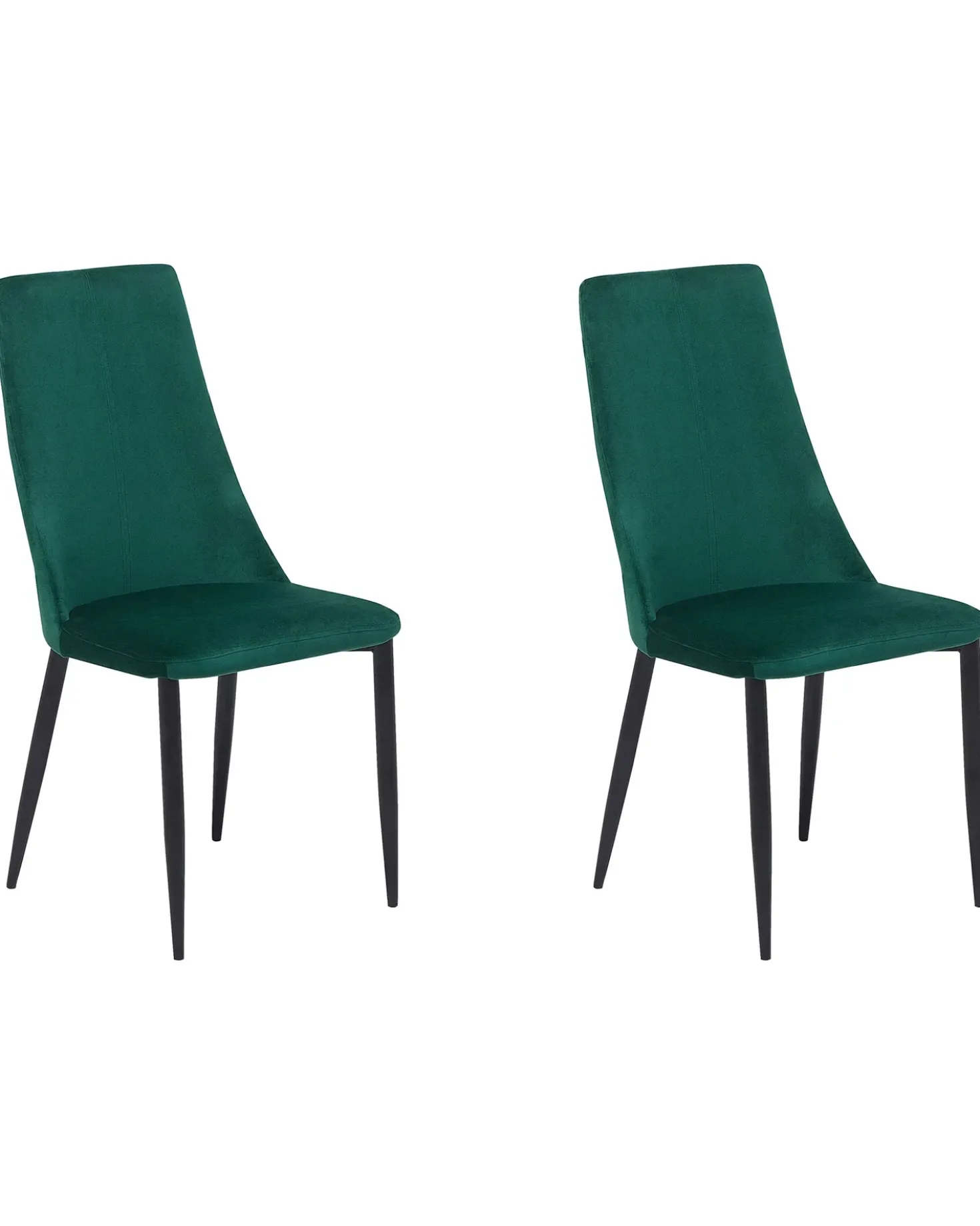 Set di 2 sedie da pranzo CLAYTON Velluto Verde smeraldo
