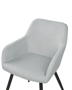 Set di 2 sedie da pranzo CASMALIA Velluto Grigio chiaro