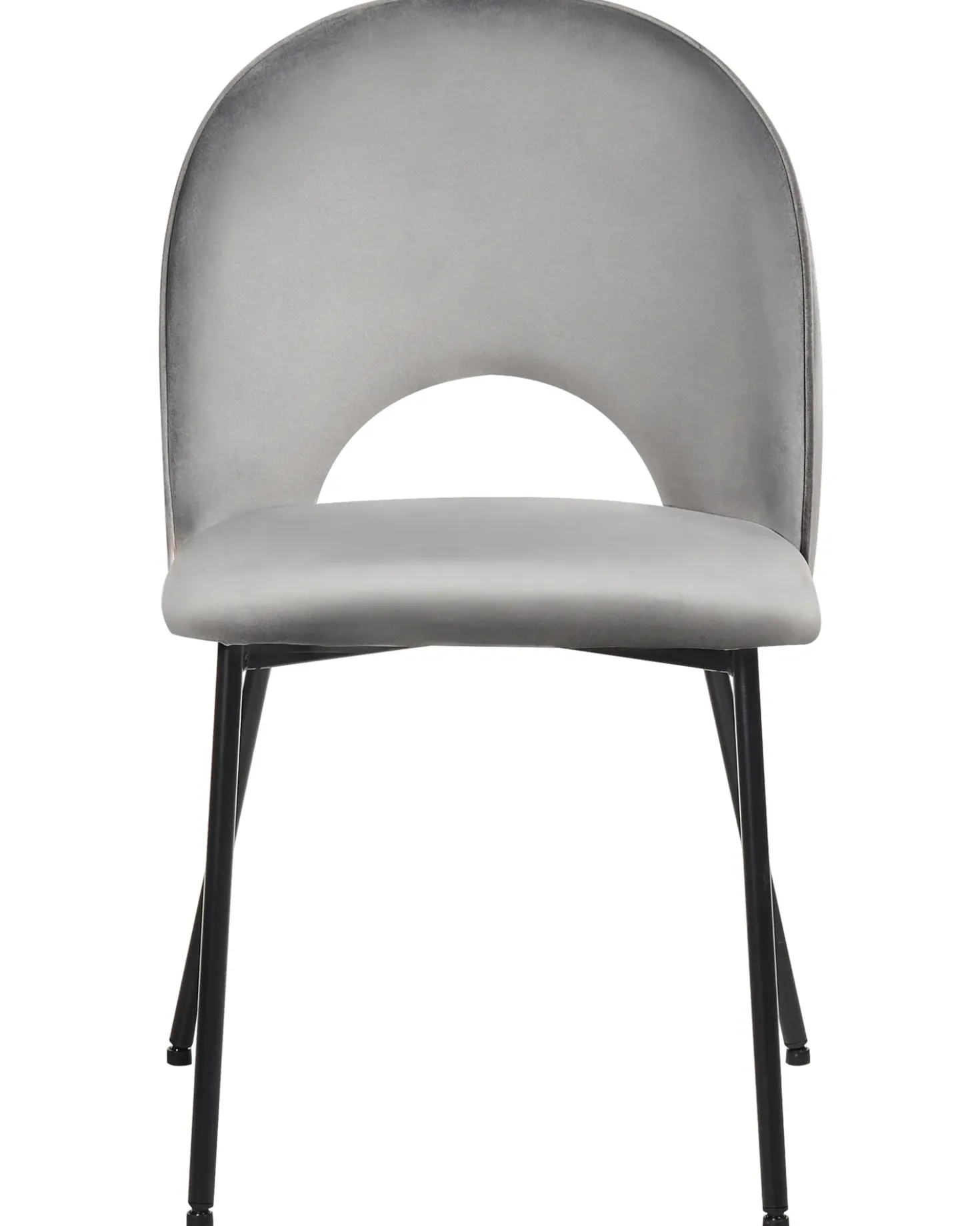 Set di 2 sedie da pranzo COVELO Velluto Grigio