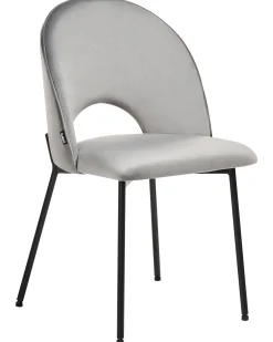 Set di 2 sedie da pranzo COVELO Velluto Grigio