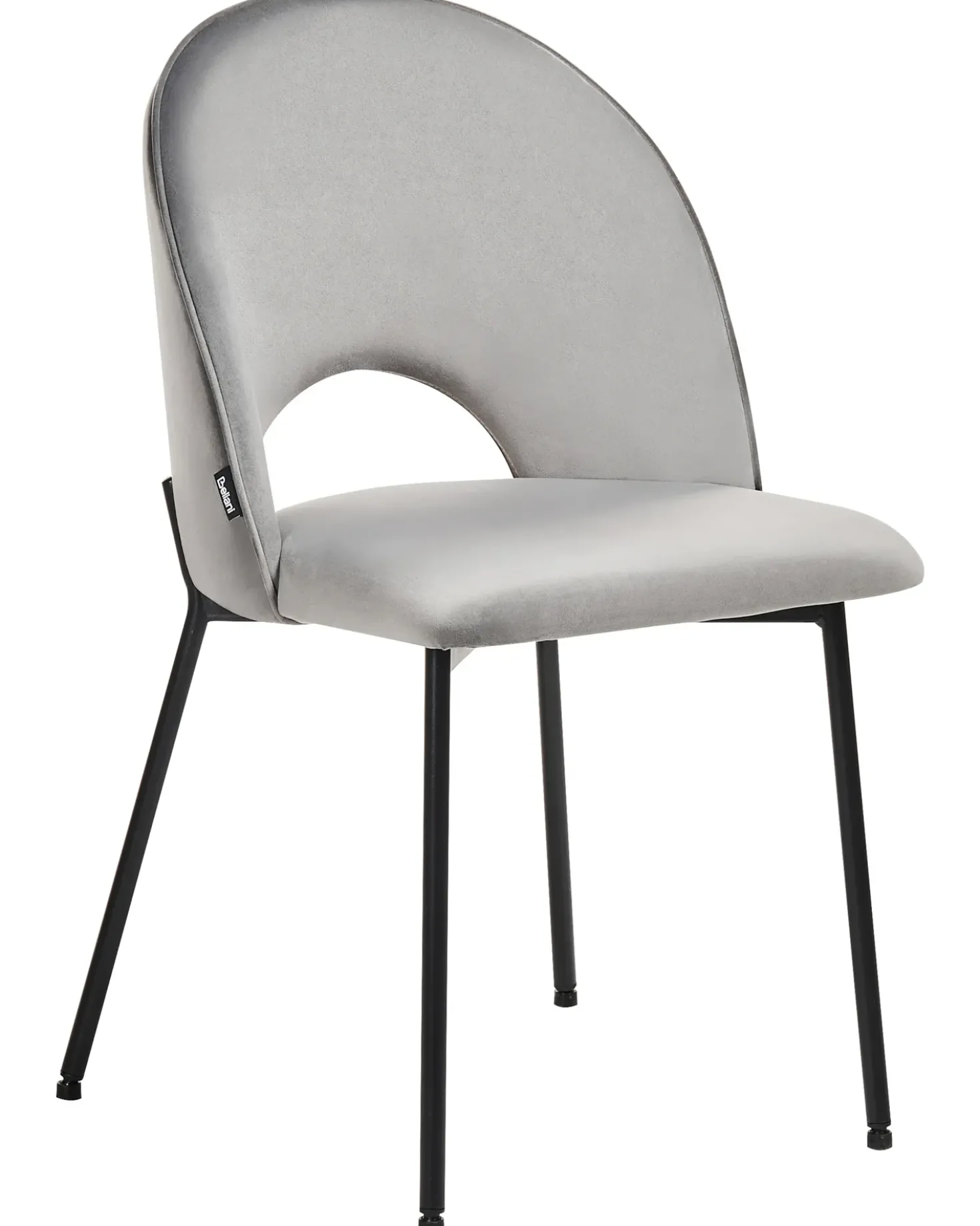 Set di 2 sedie da pranzo COVELO Velluto Grigio