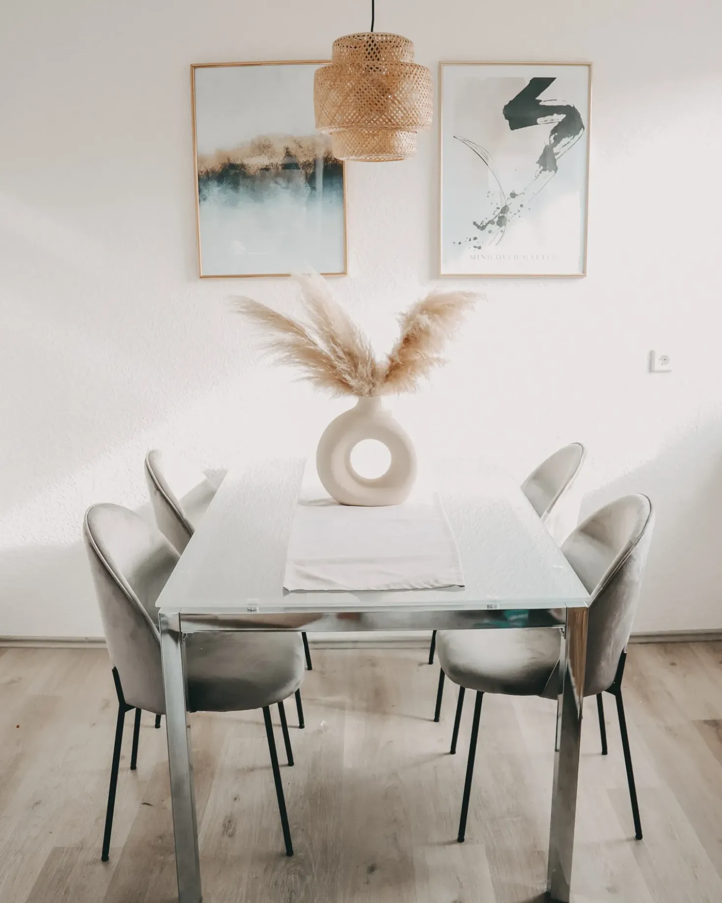 Set di 2 sedie da pranzo COVELO Velluto Grigio
