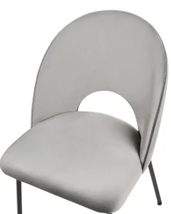 Set di 2 sedie da pranzo COVELO Velluto Grigio