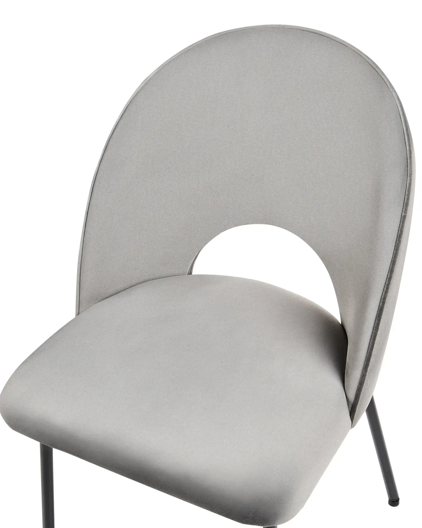 Set di 2 sedie da pranzo COVELO Velluto Grigio