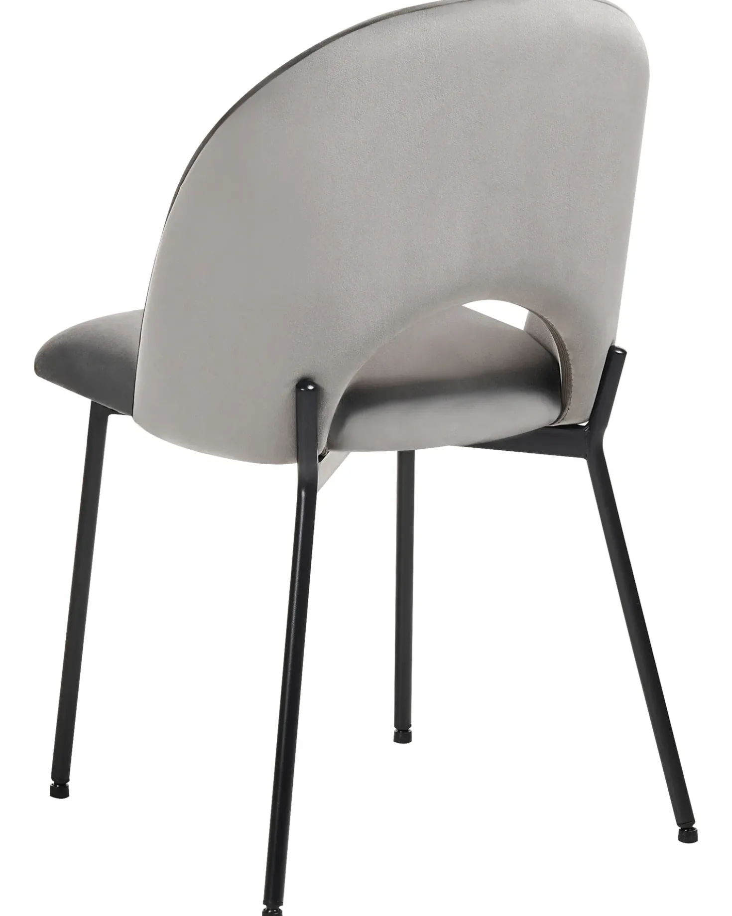 Set di 2 sedie da pranzo COVELO Velluto Grigio