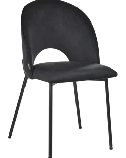 Set di 2 sedie da pranzo COVELO Velluto Nero