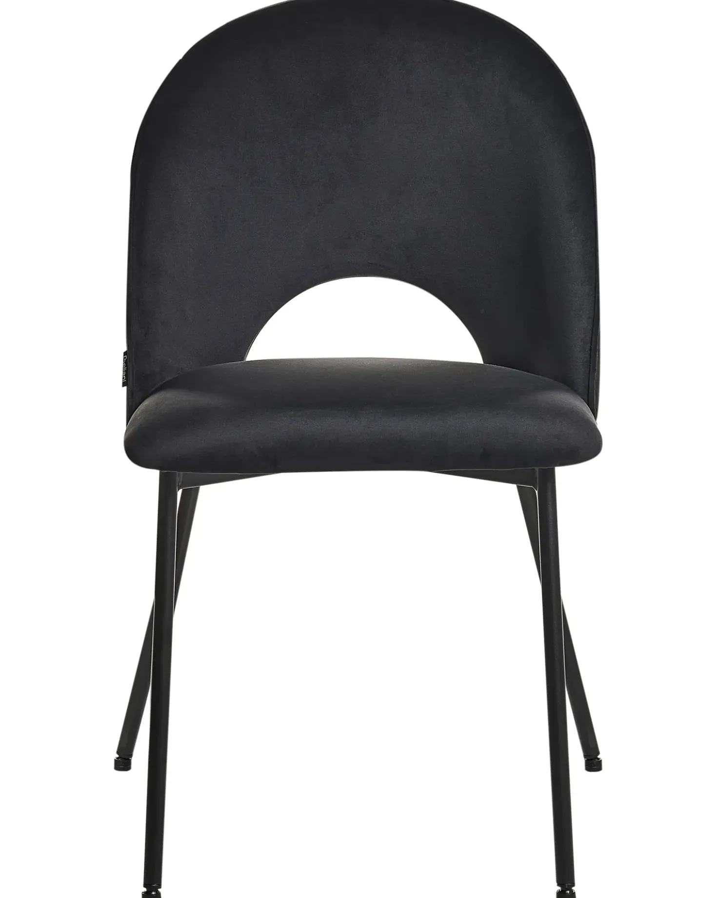 Set di 2 sedie da pranzo COVELO Velluto Nero