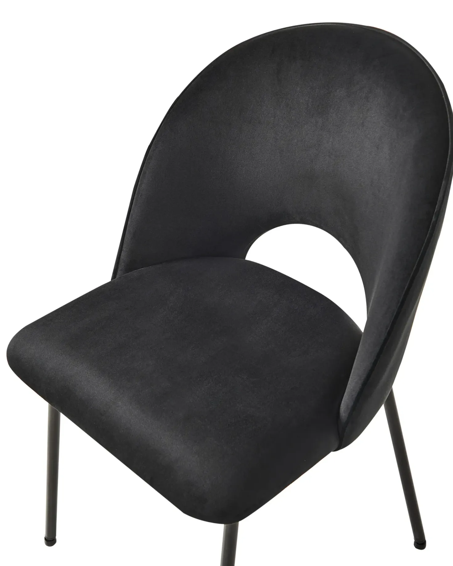 Set di 2 sedie da pranzo COVELO Velluto Nero