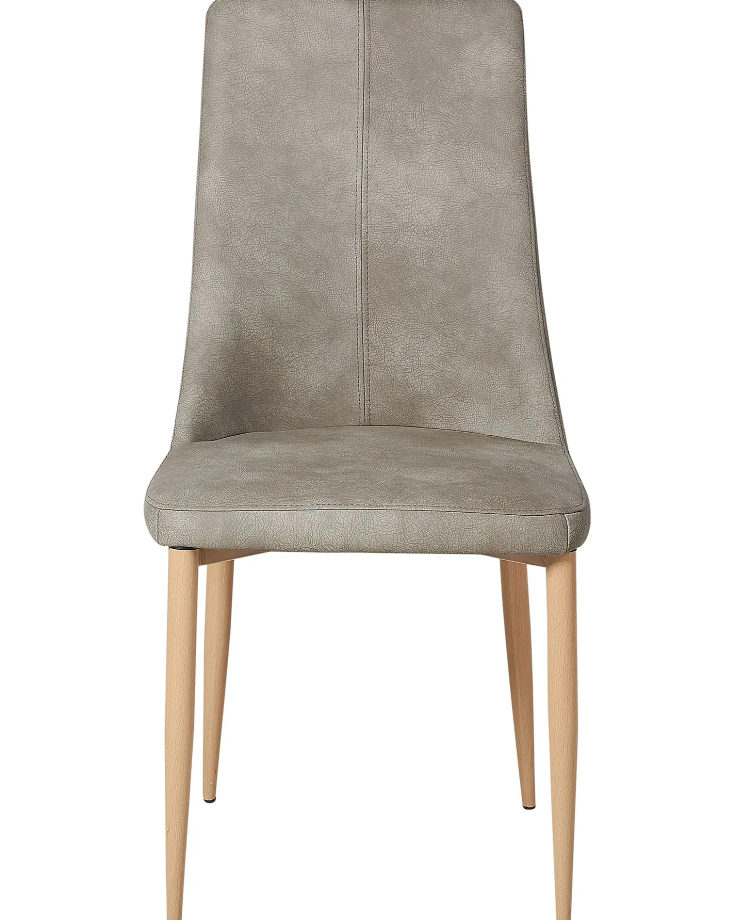 Set di 2 sedie da pranzo CLAYTON Pelle sintetica Grigio chiaro