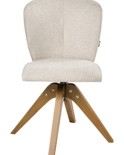 Set di 2 sedie da pranzo COSO Tessuto Beige chiaro