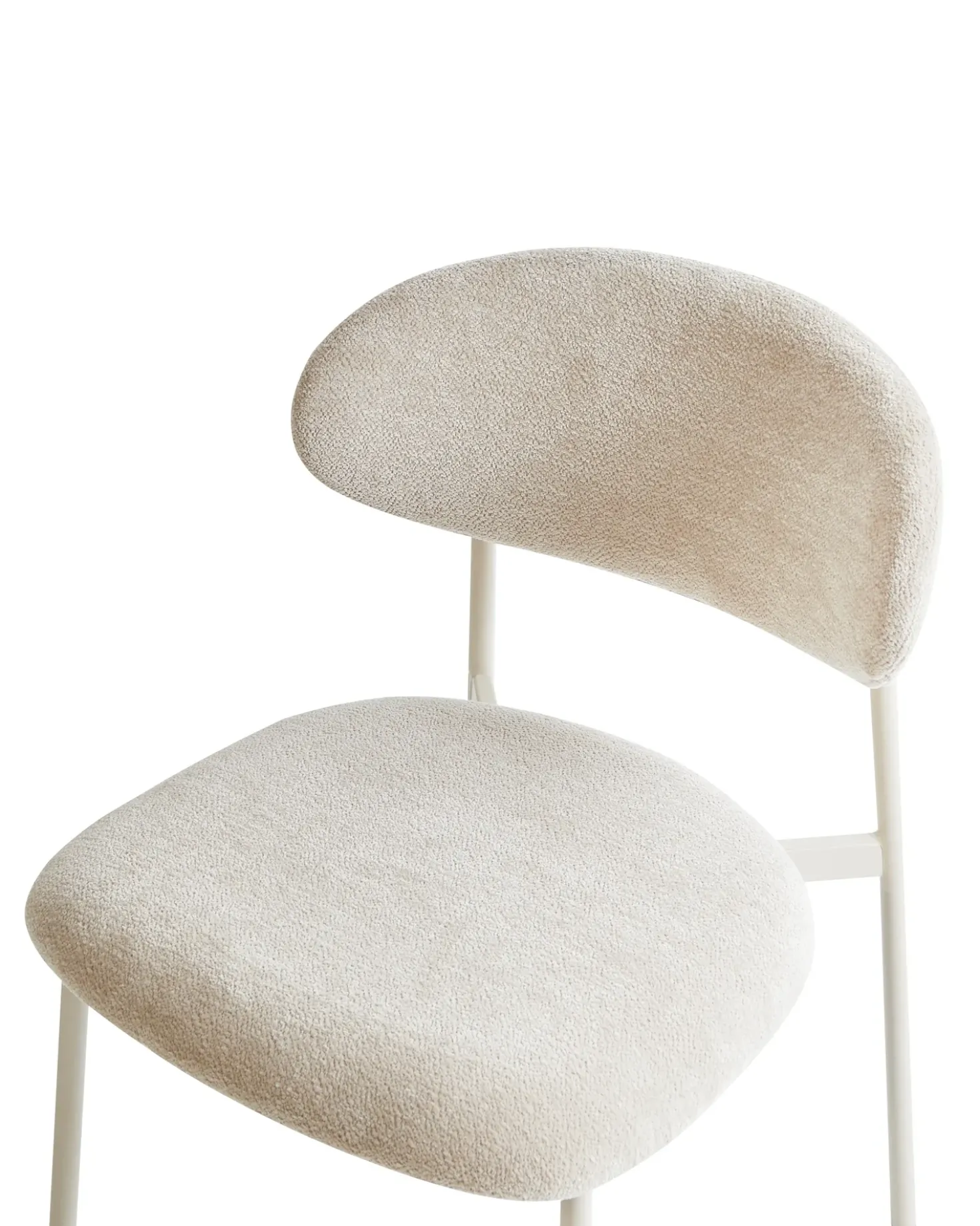 Set di 2 sedie da pranzo COWLEY Ciniglia Beige chiaro