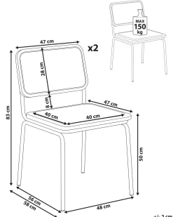 Set di 2 sedie da pranzo CORVALLIS Rattan sintetico (PE) Marrone
