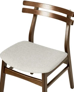 Set di 2 sedie da pranzo CYNTHIANA Legno Marrone/Beige chiaro