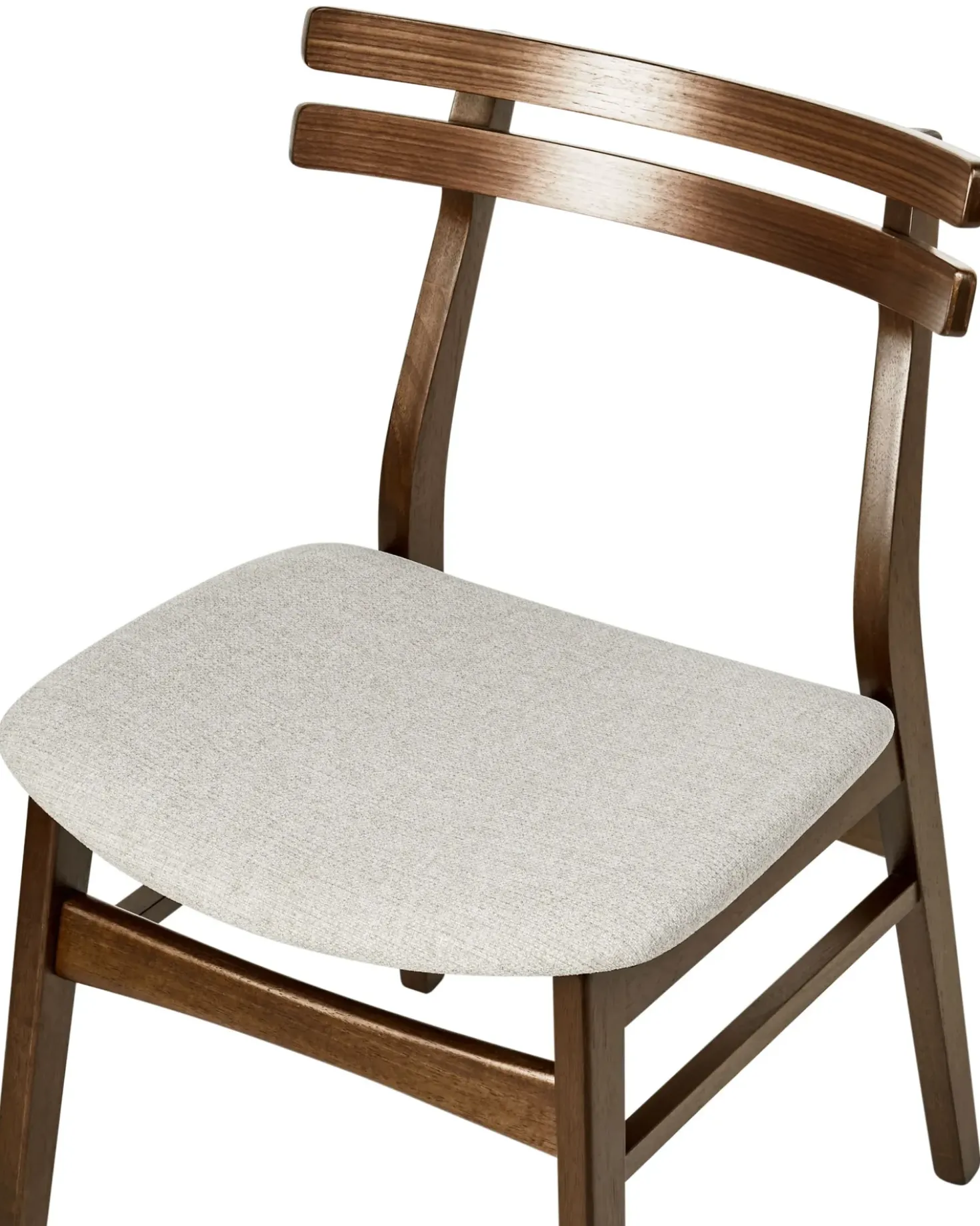 Set di 2 sedie da pranzo CYNTHIANA Legno Marrone/Beige chiaro