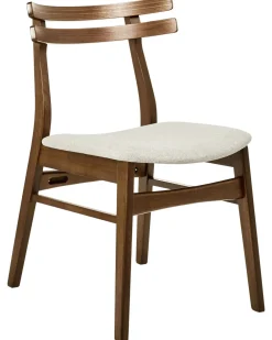 Set di 2 sedie da pranzo CYNTHIANA Legno Marrone/Beige chiaro