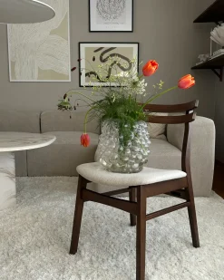 Set di 2 sedie da pranzo CYNTHIANA Legno Marrone/Beige chiaro
